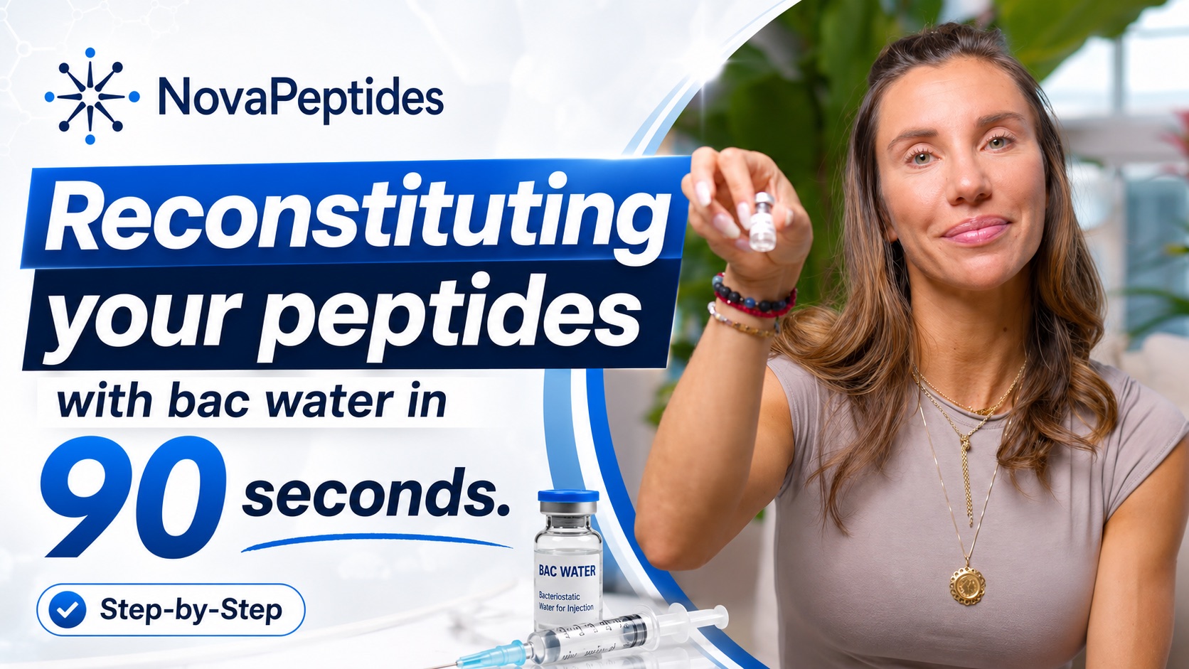 How to reconstitute your peptides with bacteriostatic water, video thumbnail