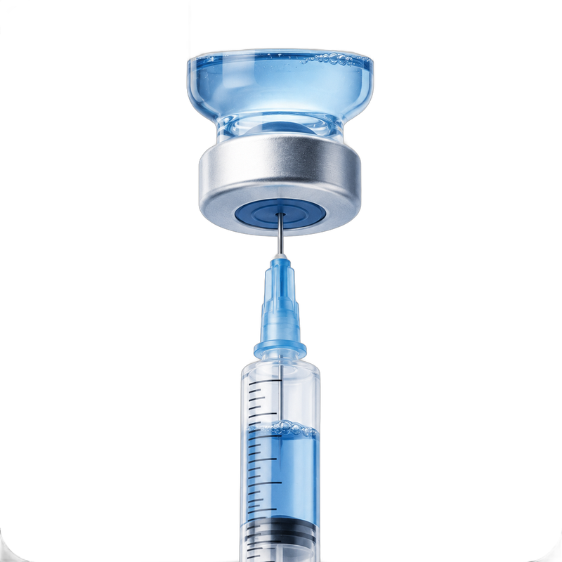Draw your dose: measuring the reconstituted peptide into the syringe